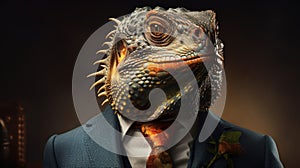 Dragon wearing a Suit