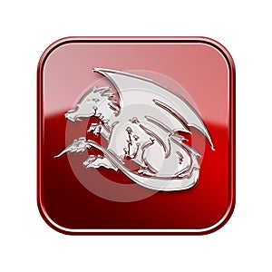 Dragon Zodiac icon red..