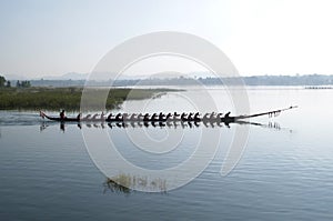 Dragonboat at sea
