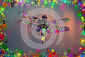 Dragonfly abstract modern art