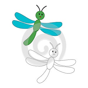 Dragonfly coloring page