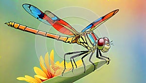 Dragonfly flying insect compound eyes structural coloration