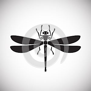 Dragonfly Insect icon on white background for graphic and web design, Modern simple vector sign. Internet concept. Trendy symbol