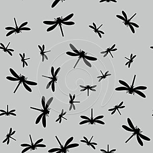 Dragonfly insect seamless pattern 670