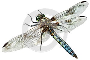dragonfly isolated on white background. Generated by AI
