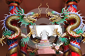 Dragons in chinese temple