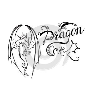 Dragons logo vector