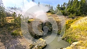 Dragons Mouth Spring in Yellowstone National Park, WY