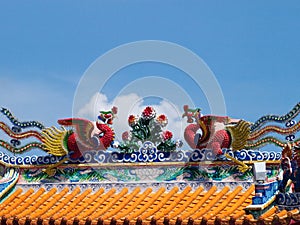 Dragons on temple roof