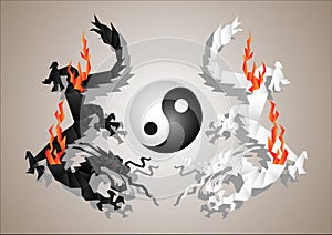 Dragons yin and yang