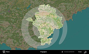 Draguignan highlighted, France. OpenStreetMap Humanitarian photo
