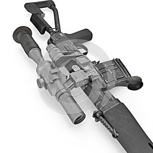 Dragunov sniper rifle gun on white. 3D illustration