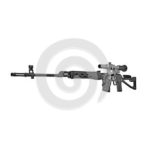 Dragunov Sniper Rifle SVD on white. 3D illustration