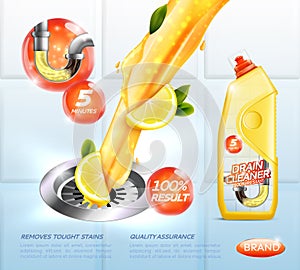 Drain Cleaner AD Poster