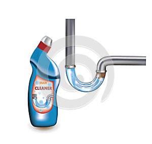 Drain cleaner and metal drain pipe