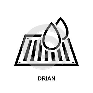 Drain icon. Drainage icon isolated on background