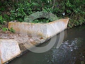 Drainage canal that enter secondary irrigation canal
