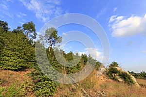 Drainage ditch on the top of dapingshan mountain