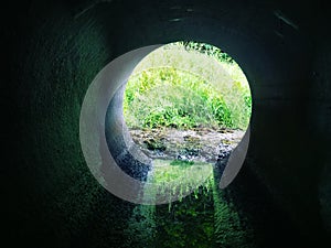 Drainage pipe under the highway