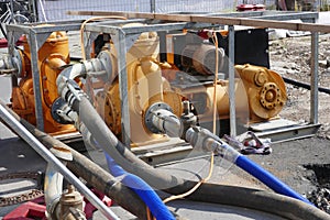 Drainage and preparation of a major construction site in the city center of Kiel, Schleswig-Holstein, Germany