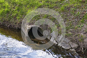 Drainpipe, pipe in a brook or river