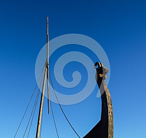 Drakkar Viking wooden boat