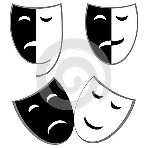 Drama and comedy masks