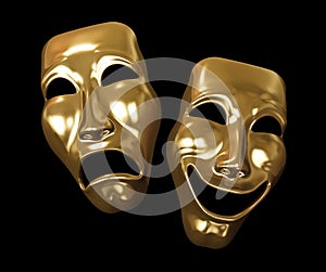 Golden Drama and Comedy Masks photo