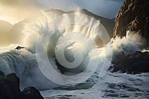 The drama of crashing ocean waves 1