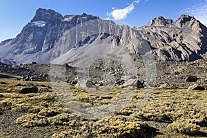 Dramatic andes mountains
