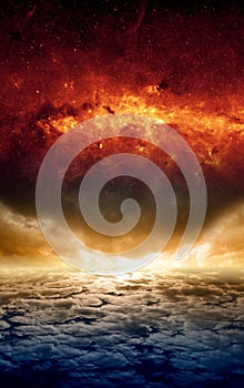 Dramatic apocalyptic background