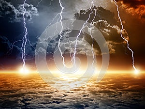 Dramatic apocalyptic background