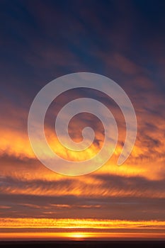 Dramatic apocalyptic sky