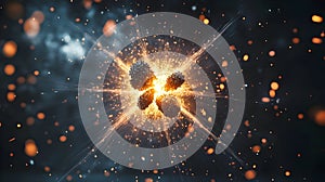 Dramatic Atomic Fission Reaction with Explosive Energy Release