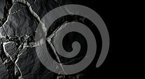 Cracked charcoal stone surface texture pattern