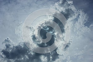 Dramatic Backlit Storm Cloud with a Silver Lining