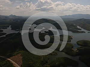 Dramatic and beautiful aerial view Lake of Beris