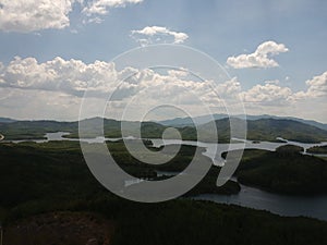 Dramatic and beautiful aerial view Lake of Beris