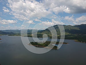 Dramatic and beautiful aerial view Lake of Beris