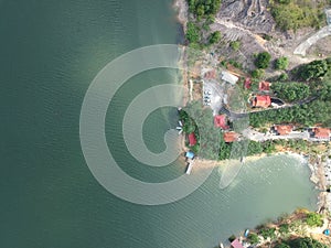 Dramatic and beautiful aerial view Lake of Beris