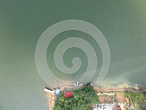 Dramatic and beautiful aerial view Lake of Beris
