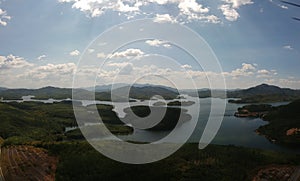 Dramatic and beautiful aerial view Lake of Beris