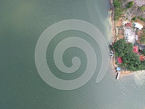 Dramatic and beautiful aerial view Lake of Beris