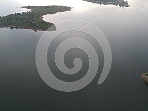 Dramatic and beautiful aerial view Lake of Beris