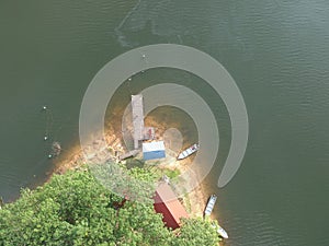 Dramatic and beautiful aerial view Lake of Beris