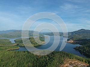 Dramatic and beautiful aerial view Lake of Beris