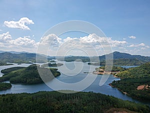 Dramatic and beautiful aerial view Lake of Beris