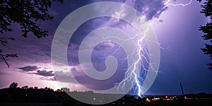 Purple Lightning Bolt photo