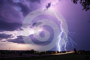 Purple Lightning Bolt photo