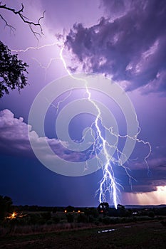 Purple Lightning Bolt photo